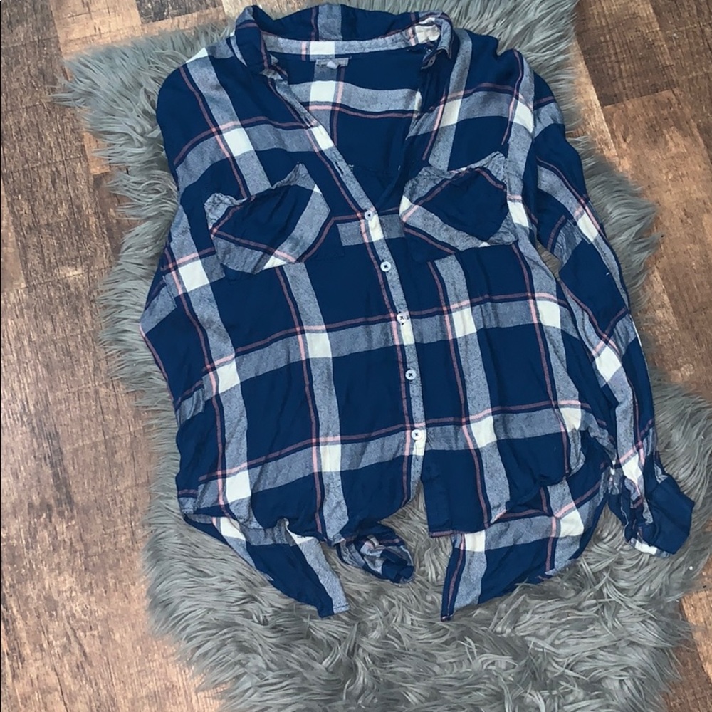 Flannel with open back